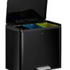 Balde com Pedal 9+9+9L Preto EKO Essential 